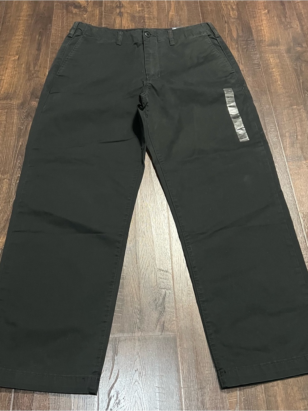 American Eagle Mens Khaki Pants 34x32 Loose Lived-In Flex Black Chino NWT New